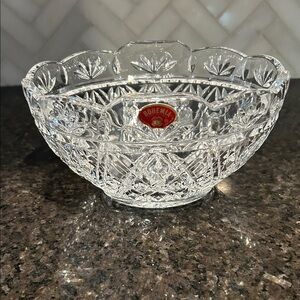 Bohemia Vintage 1980’s Crystal Clear Bowl 24% lead crystal ball